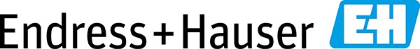 Logo von Endress+Hauser, dargestellt mit dem Schriftzug "Endress+Hauser" und dem abgekürzten "EH" in einem blauen Quadrat.