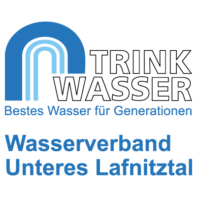 Logo des Wasserverbands Unteres Lafnitztal mit dem Slogan „Bestes Wasser für Generationen“.