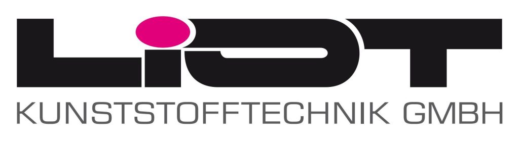 Logo von Liot Kunststofftechnik GmbH, zeigt den Firmennamen in schwarz mit pinkem Akzent.
